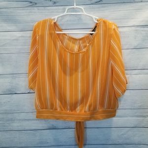 Orange and White Peep Top